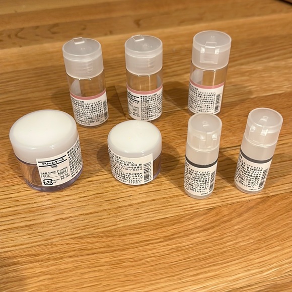 Muji Skincare Nwt Muji Travel Containers Set Of 7 Poshmark
